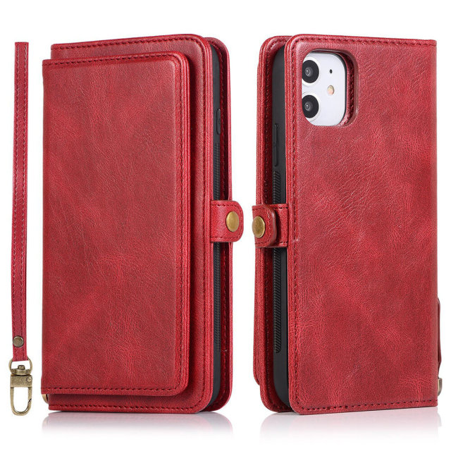 Folio Phone Case Wallet Compatible with iPhone 14 Deluxe 2 in 1 Folding iPhone Wallet Case Magnetic Detachable