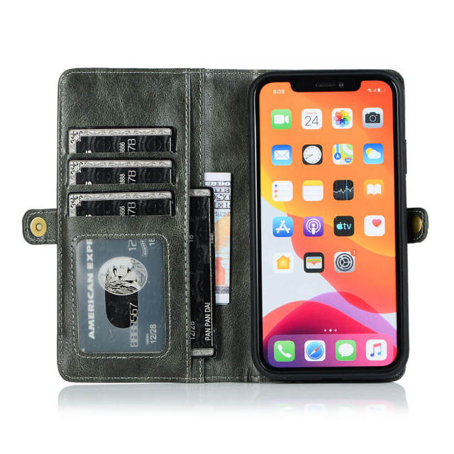 Folio Phone Case Wallet Compatible with iPhone 14 Deluxe 2 in 1 Folding iPhone Wallet Case Magnetic Detachable