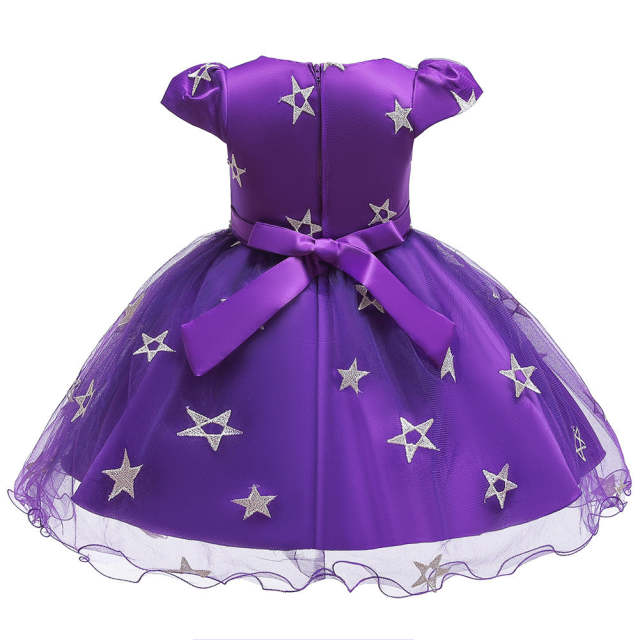 Girls Witch Costume with Shiny Stars Witch Hat Halloween Princess Dress