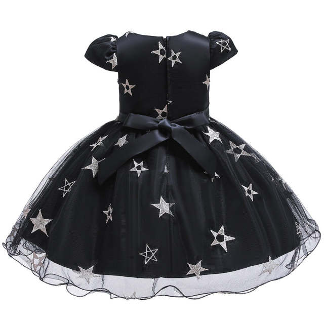 Girls Witch Costume with Shiny Stars Witch Hat Halloween Princess Dress