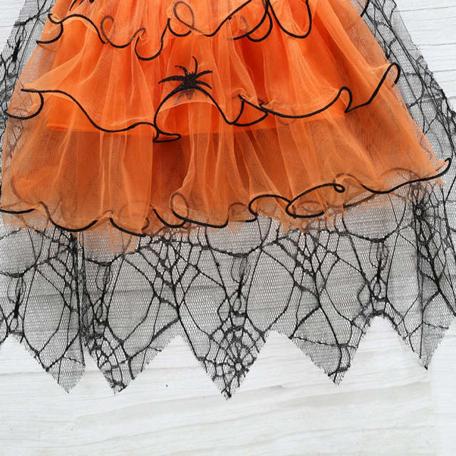 Toddler Baby Girl Halloween Costumes Spider Tulle Tutu Dress 1-5T