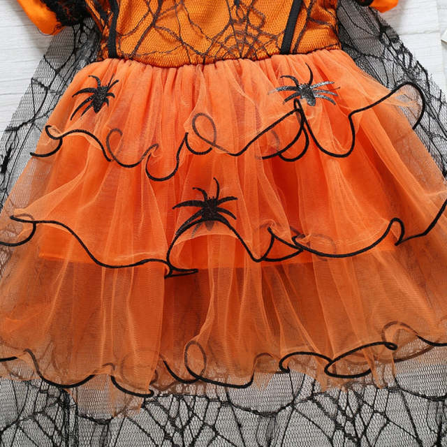 Toddler Baby Girl Halloween Costumes Spider Tulle Tutu Dress 1-5T