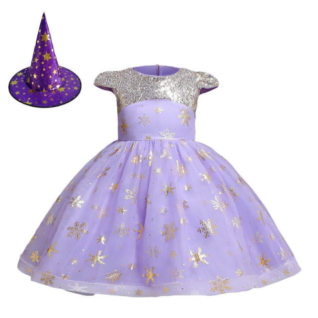 Kids Halloween Cosplay Costume Girls Party Tutu Dress Princess Clothing 2-10Y