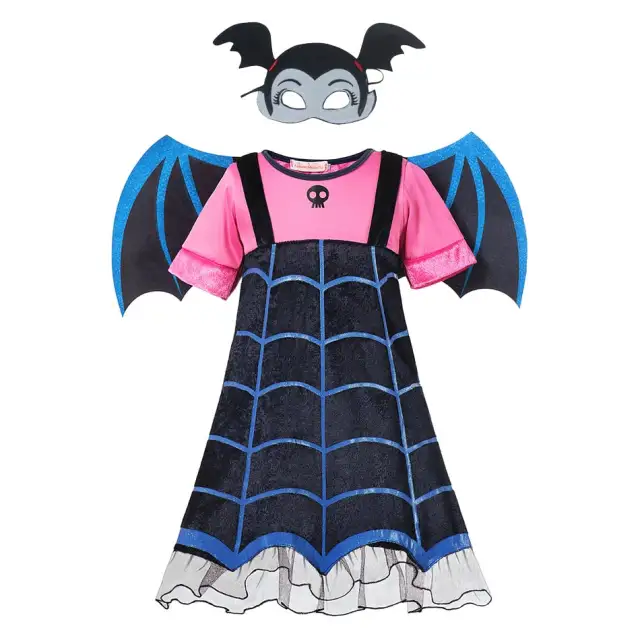 Vampirina Cosplay Dress Girl Kids Princess Dress Up Halloween Costume