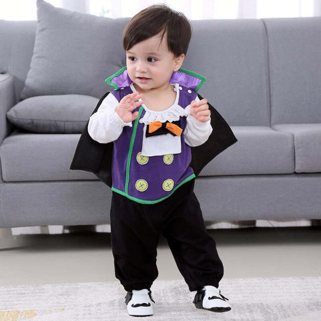 3-18 Months Boys Halloween Outfits Baby Vampire Costume Romper+Cloak