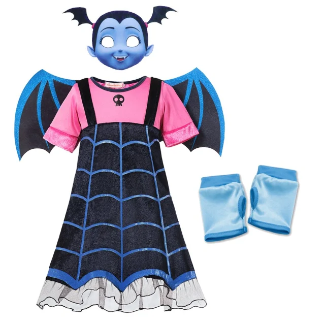 Vampirina Cosplay Dress Girl Kids Princess Dress Up Halloween Costume