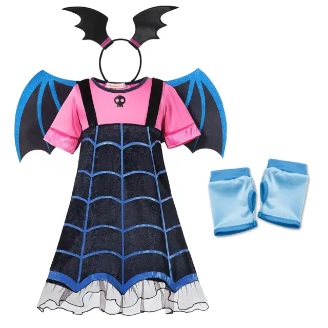 Vampirina Cosplay Dress Girl Kids Princess Dress Up Halloween Costume