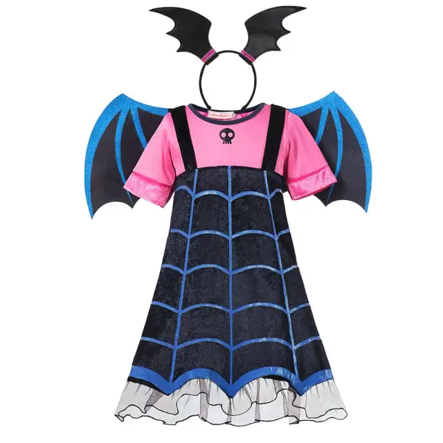 Vampirina Cosplay Dress Girl Kids Princess Dress Up Halloween Costume