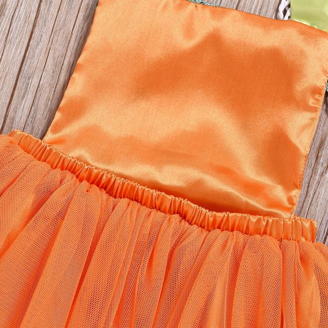 Halloween Pumpkin Romper Dress for Baby Girl Clothes Tutu Dress Clothes