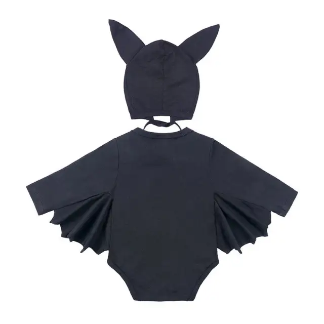 Children Halloween Clothing Bat Cosplay Long-Sleeve Romper Jumpsuit