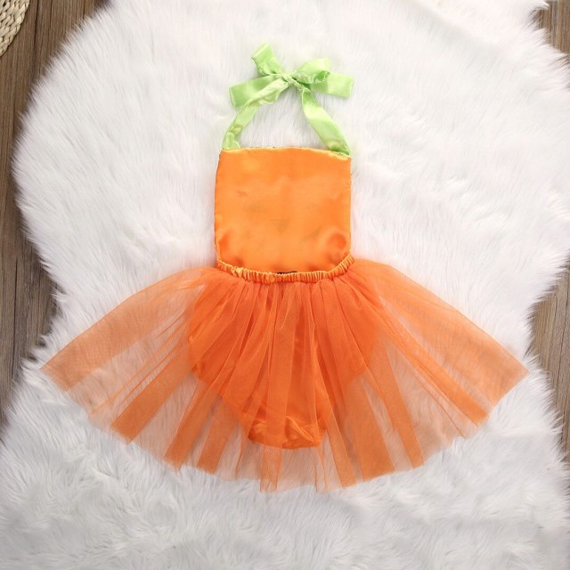 Halloween Pumpkin Romper Dress for Baby Girl Clothes Tutu Dress Clothes