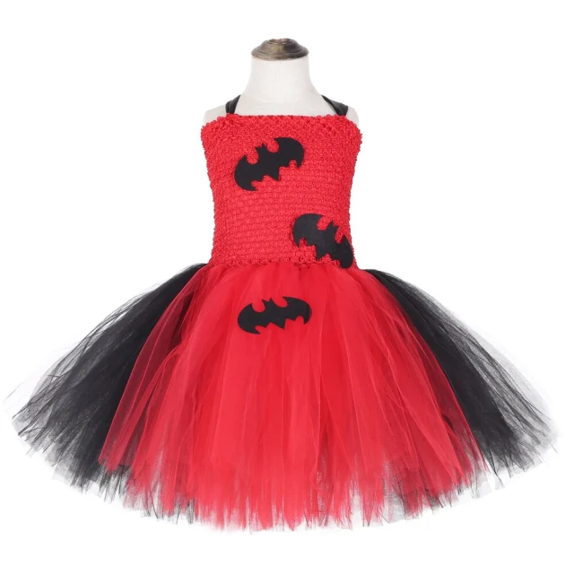 Girls Halloween Costumes for Kids Vampire Bat Tutu Dress Cosplay Costume