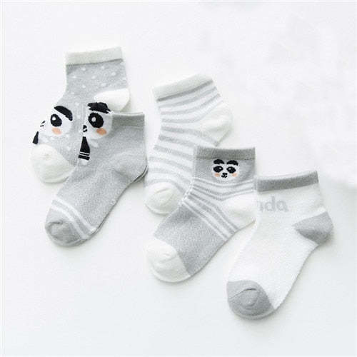 5Pairs/lot Baby Socks Infant Boy Girl Summer Mesh Thin Socks Cotton Socks