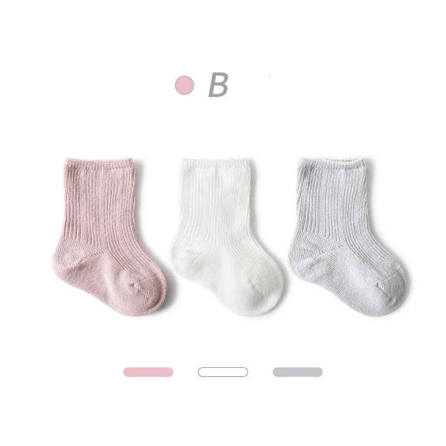 3 Pairs Baby Girl Boy Socks Toddler Cotton Winter Clothes Accessories