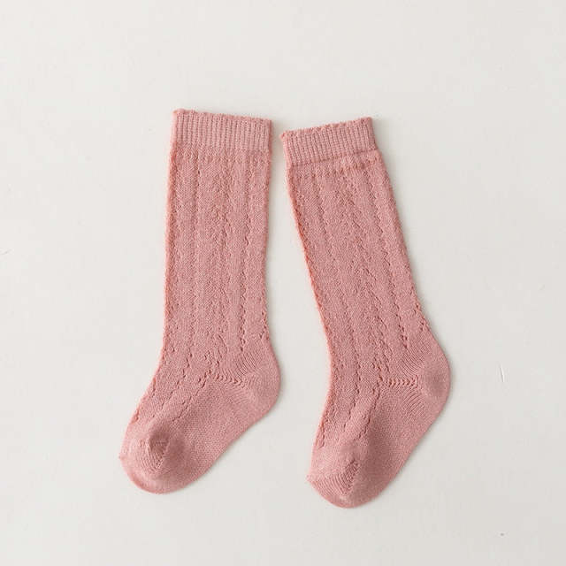 Baby Girls Socks Summer Toddlers Knee High Mesh Thin Socks 0-7 Years