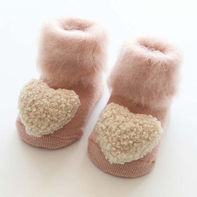 Cute Baby Socks Stereo Star Socks Autumn Winter Velvet Thicken Floor Socks