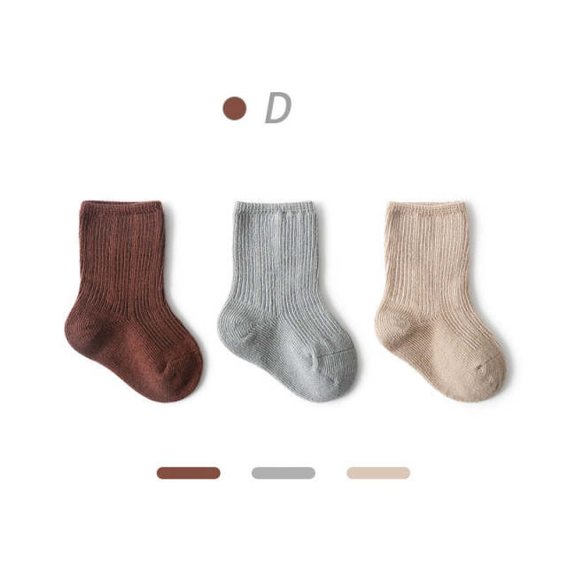 3 Pairs Baby Girl Boy Socks Toddler Cotton Winter Clothes Accessories