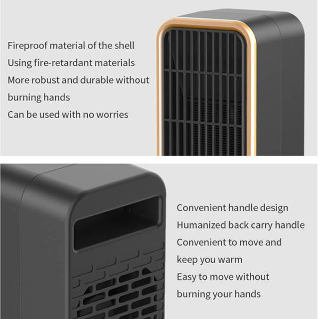 PTC Ceramic Fan Heater Home Use Vertical Portable Electric Heater Mini Electric Space Heater