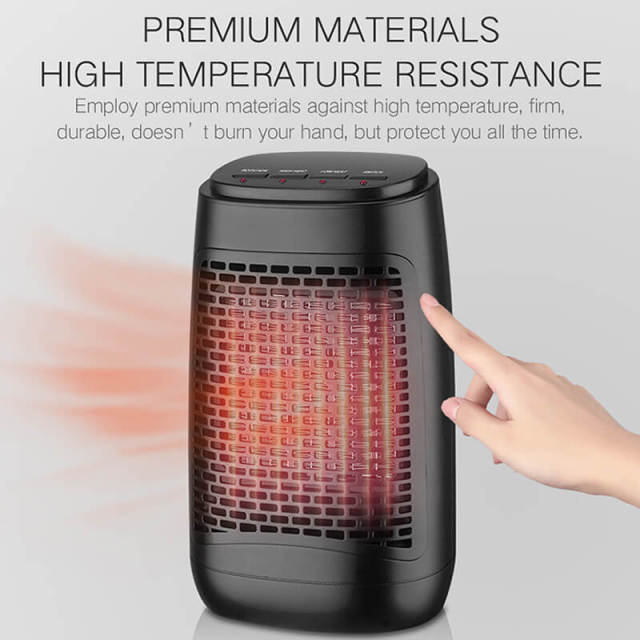 Indoor Room Heater - 1200W Quiet Fast-Heating Small Space Heater - Tip Over & Overheat Protection - 3 Modes Portable Fan Heater