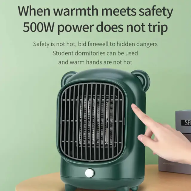 500W Portable Electric Heater Mini Fan Heating Warm Air Blower Desktop Home Heating Stove Winter Warmer Machine