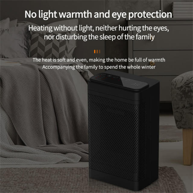 Electric Space Heaters for Indoor Use - Portable Heater with 60°Oscillation - 1500W PTC Ceramic Electric Heater with Digital Thermostat- 12h Timer - Small Heater for Office Home