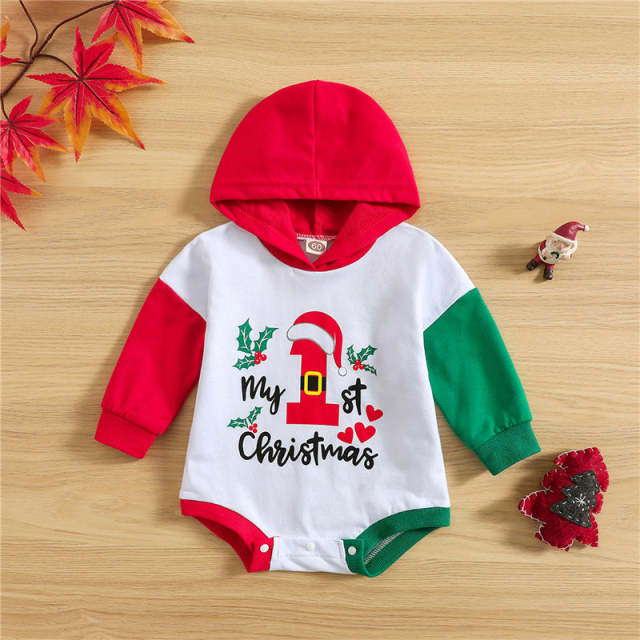 Baby Girls Boys Christmas Romper Newborn Red Cartoon Jumpsuit Kids Christmas Pajamas Jumper 0-3Yrs 2022 New Arrive