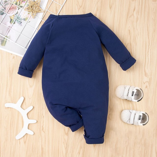 Infant Baby Girl Boy Clothes Cotton Christmas Long Sleeves Deer Jumpsuit