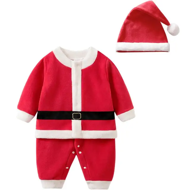 My First Christmas Baby Bodysuits Clothes Long Sleeve Baby Cosplay Romper