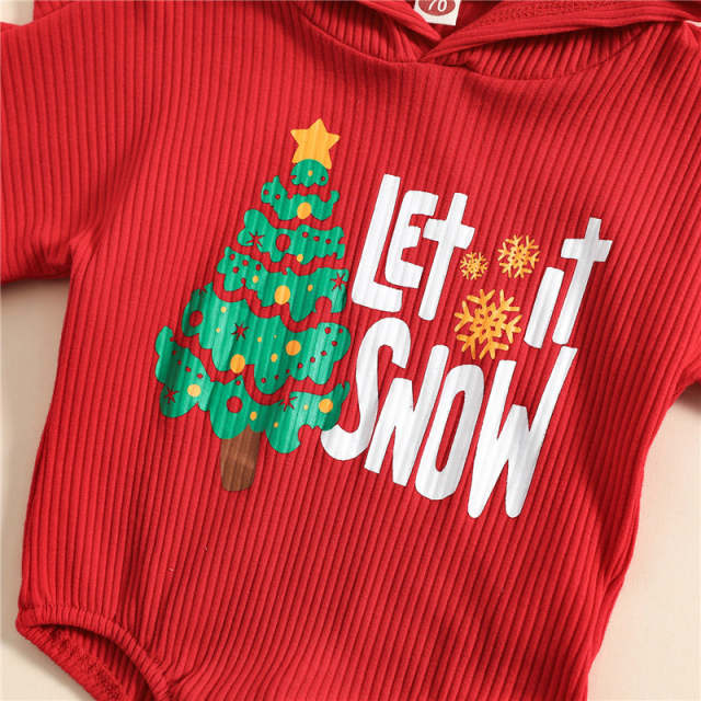 Baby Girls Boys Christmas Romper Newborn Red Cartoon Jumpsuit Kids Christmas Pajamas Jumper 0-3Yrs 2022 New Arrive