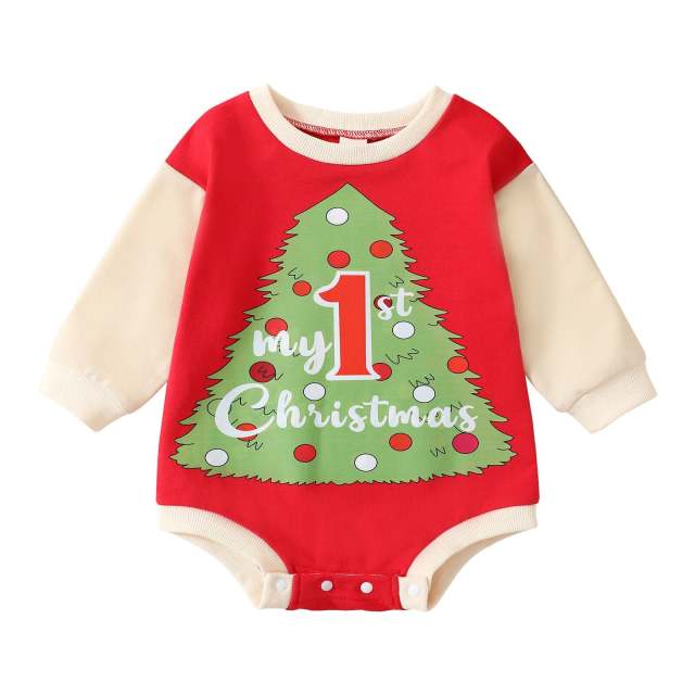 Christmas Infant Long Sleeve Romper for Baby Girls Boys 12 to 18 months