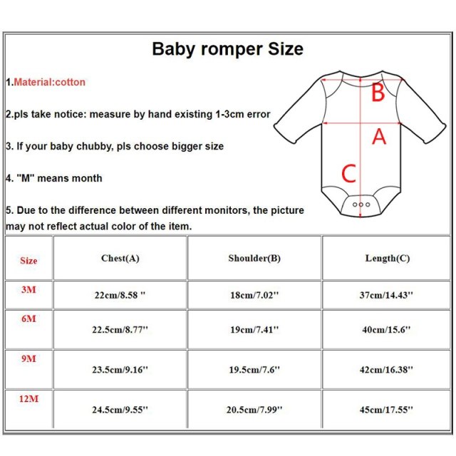 Newborn Merry Christmas Baby Rompers Red Long Sleeve Cotton Toddler Bodysuits