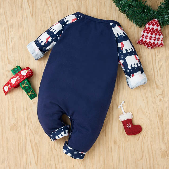 Infant Baby Girl Boy Clothes Cotton Christmas Long Sleeves Deer Jumpsuit