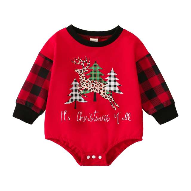 Christmas Infant Long Sleeve Romper for Baby Girls Boys 12 to 18 months