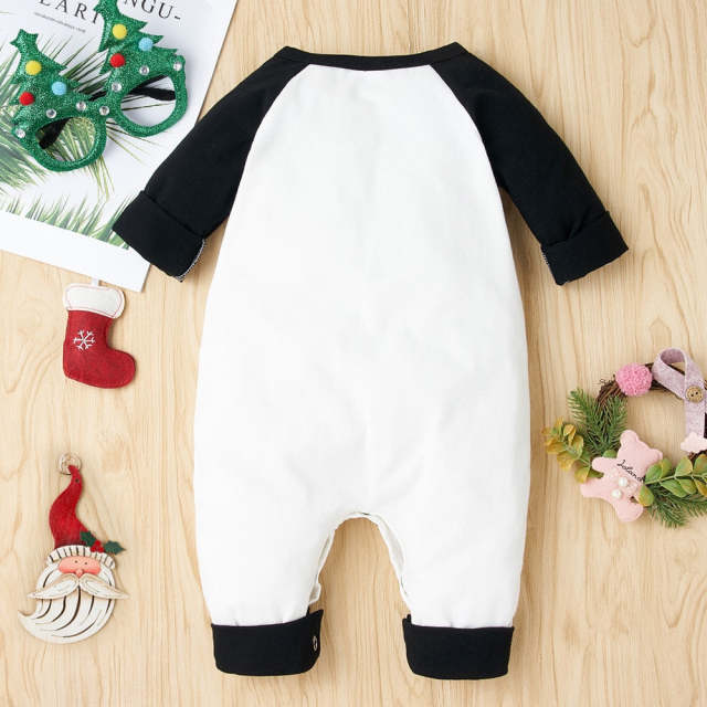 Infant Baby Girl Boy Clothes Cotton Christmas Long Sleeves Deer Jumpsuit