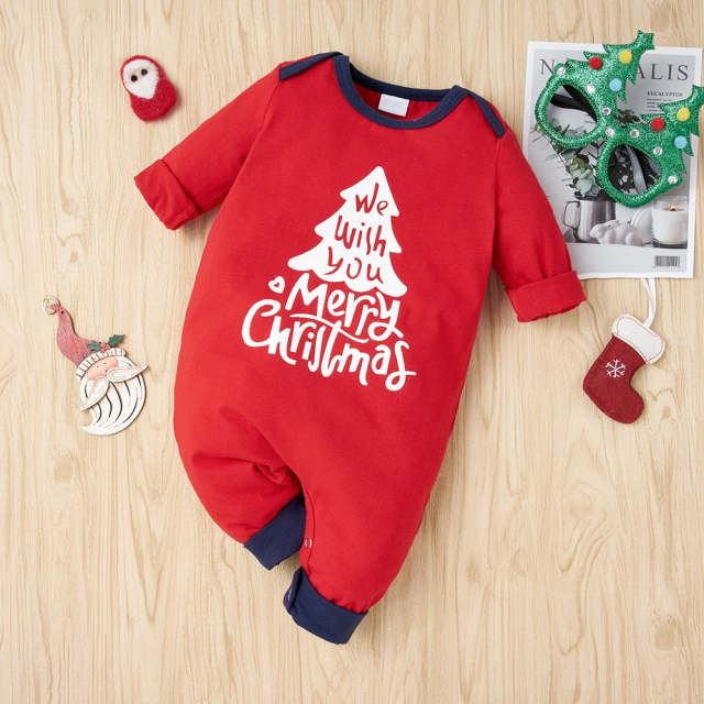 Infant Baby Girl Boy Clothes Cotton Christmas Long Sleeves Deer Jumpsuit