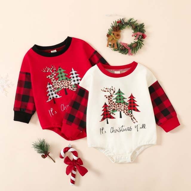 Christmas Infant Long Sleeve Romper for Baby Girls Boys 12 to 18 months