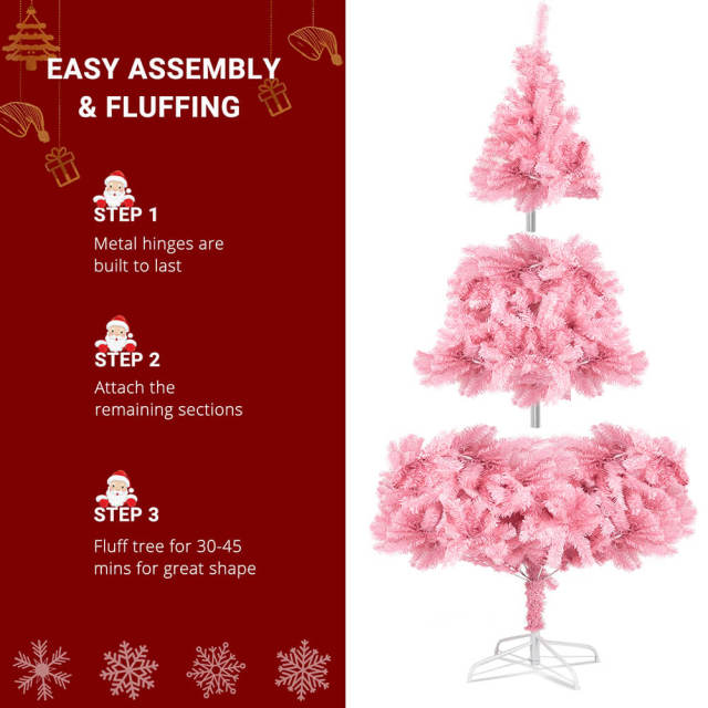 1800 Branch Tips Christmas Tree for Home Decoration 7 Ft Folding Artificial Christmas Tree for Xmas Party Decoration