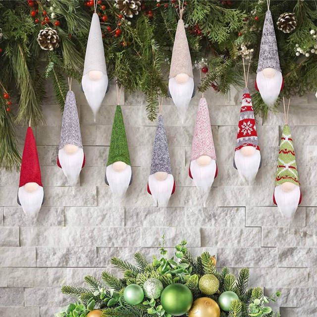 10 Pack Christmas Ornaments Hanging Christmas Gnomes for Christmas Tree Decorations Home Christmas Decor