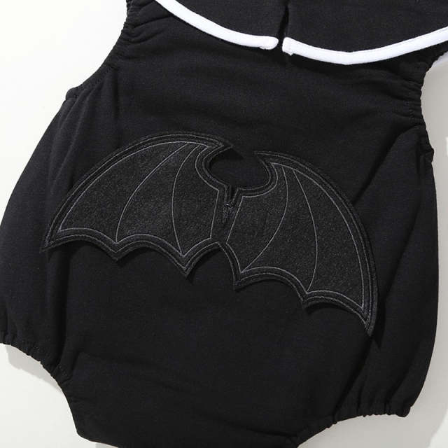 Baby Boys Halloween Clothes Set Bat Pumpkin Vampire Cosplay Long Sleeve Jumpsuit