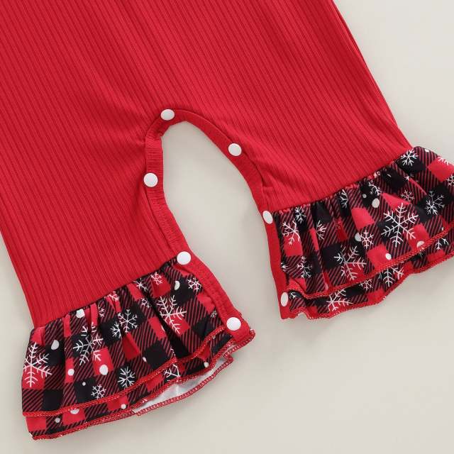 Baby Boy Girl 2Pcs Christmas Rompers Long Sleeve Cotton Jumpsuits 0-24M