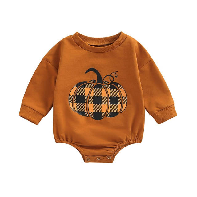 Halloween Infant Long Sleeve Romper Baby Girls Boys Pumpkin Jumpsuits