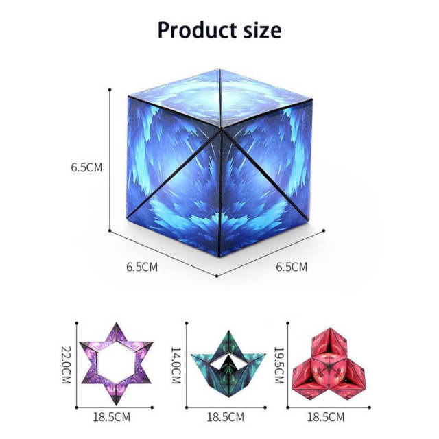 3D Magic Magnetic Cube For Kids Game Puzzle Cube Antistress Toy Adults Cubo Fidget Toys Shapes Shifting Box Collection Kids Toys