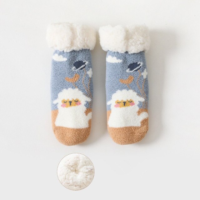 Winter Thicken Baby Christmas Socks Cotton Warm Floor Kids Sock Non-Slip