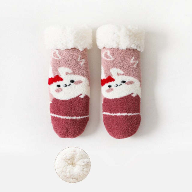 Winter Thicken Baby Christmas Socks Cotton Warm Floor Kids Sock Non-Slip