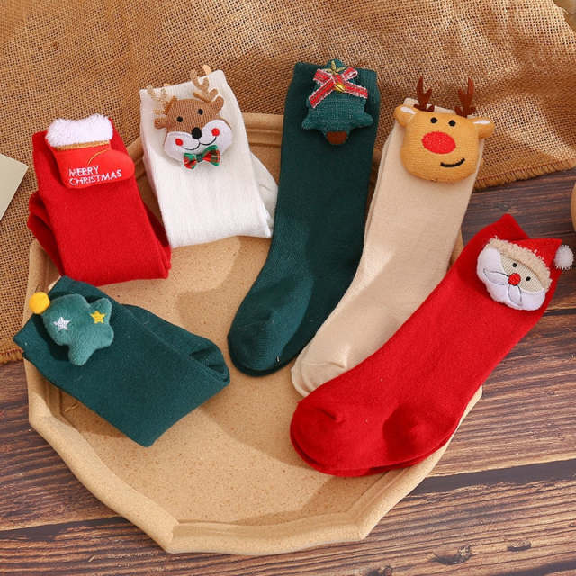 Socks Baby Accessories Girl Boy Christmas Animal Decor Cotton Long Socks