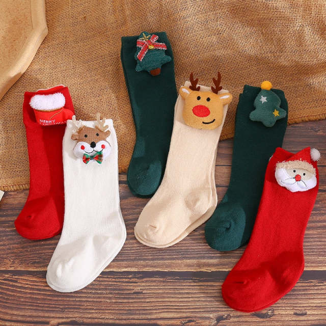 Socks Baby Accessories Girl Boy Christmas Animal Decor Cotton Long Socks