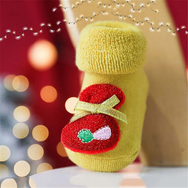 Winter Child Christmas Socks Woolen Ring Thickened Newborn Baby Socks