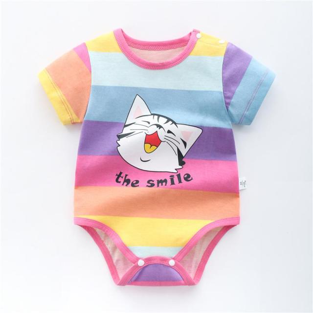 Baby Girl Summer Bodysuit Cartoon Baby Clothing 0-3Y Baby Pajamas