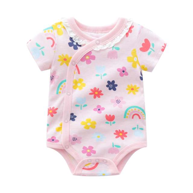 Newborn Baby Girl Clothing Summer Baby Short Sleeve Bodysuits Clothes