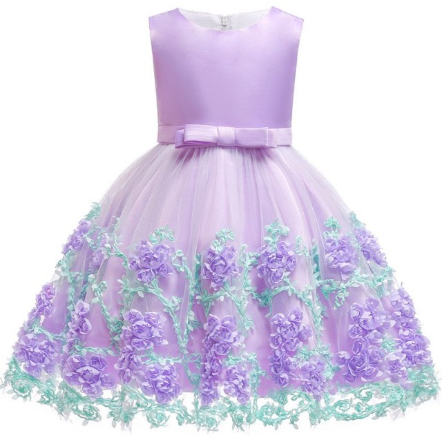 Summer Flower Princess Dress 0-24M Baby Girl Party Wedding Prom Dress